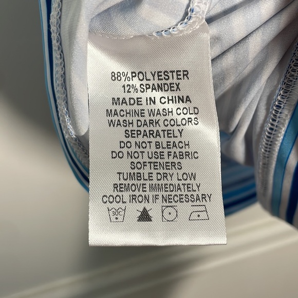 Bubba Golf Men’s Striped Polo Shirt Blue L - Picture 7 of 7